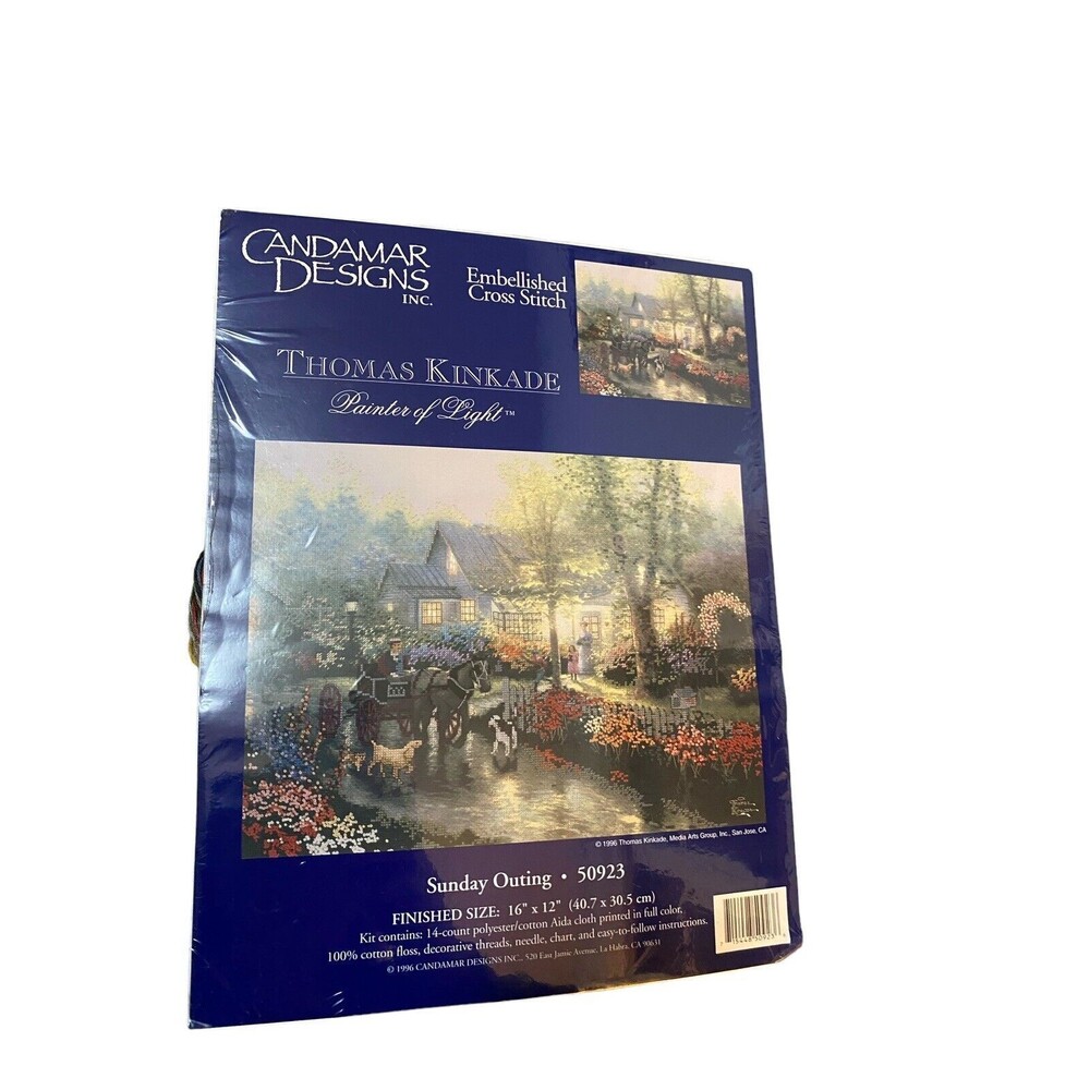 Thomas Kinkade Sunday Outing Cross Stitch #50923 Kit New